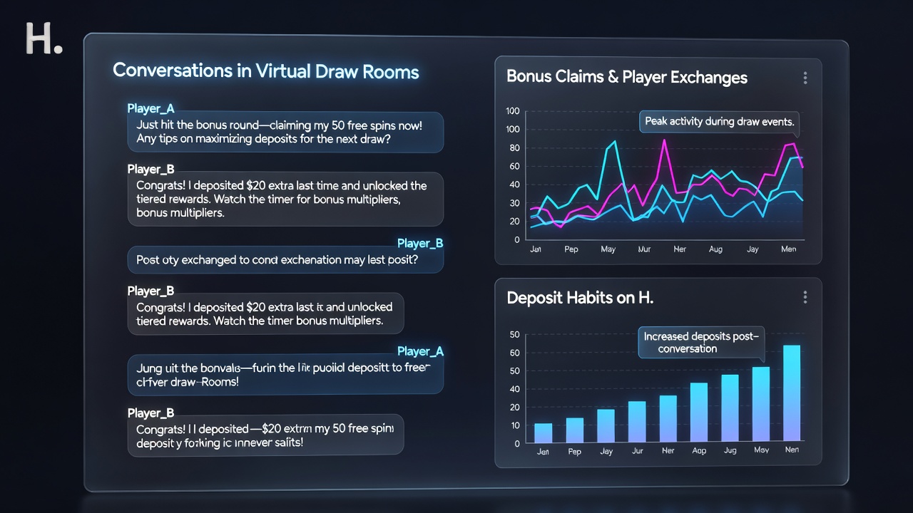 Mobile screen showing ongoing player chat alongside a bingo game interface